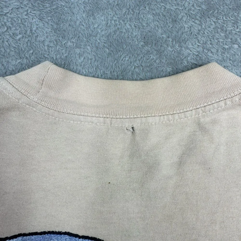 Bad Bunny x Coachella Shirt Mens Large Beige Cotton Graphic Print Long Sleeve - Picture 10 of 12